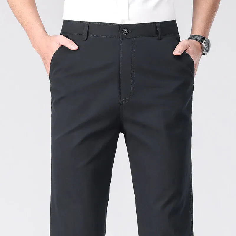 Montari Slim-Fit Cotton Pants - Dark Navy