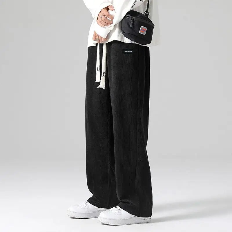 Montari Corduroy Relaxed Sweatpants - Black