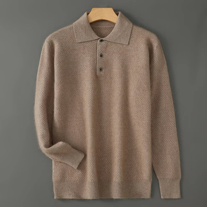 Vestori Cashmere Button-Up Sweater - Camel