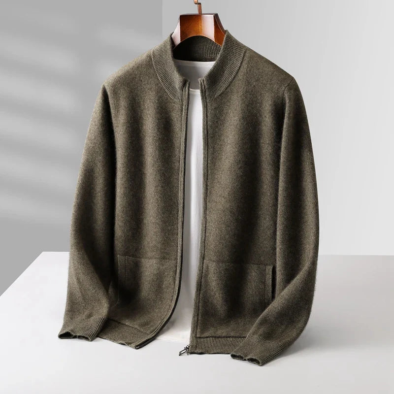 Montari Merino Wool Cardigan - Green