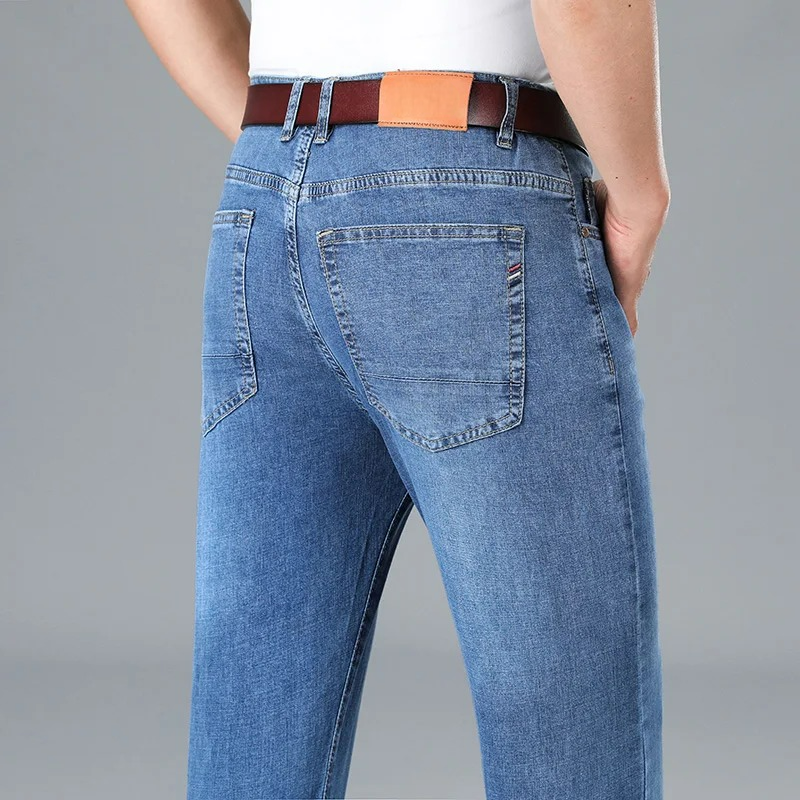 Brennan Stretch Slim Fit Tapered Denim Jeans - Sky Blue