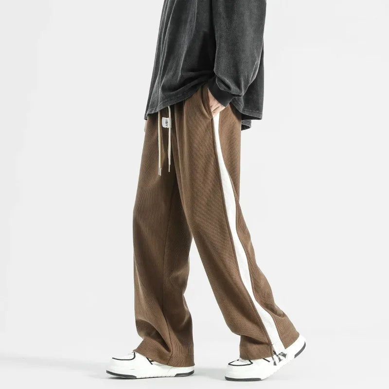 Doryan Wide-Leg Drawstring Sweatpants - Coffee