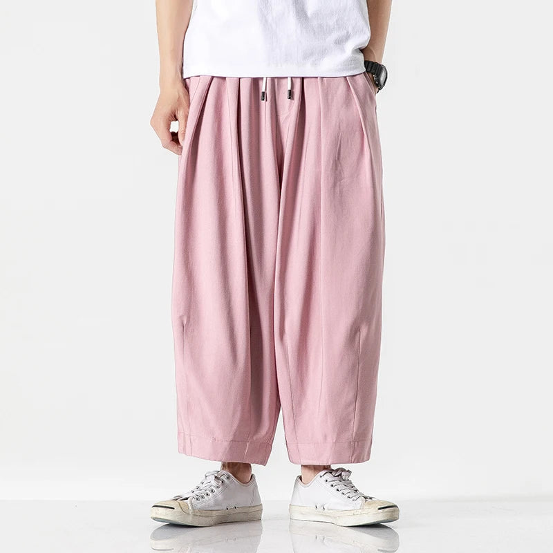 Corwin Wide-Leg Cotton Sweatpants - Pink