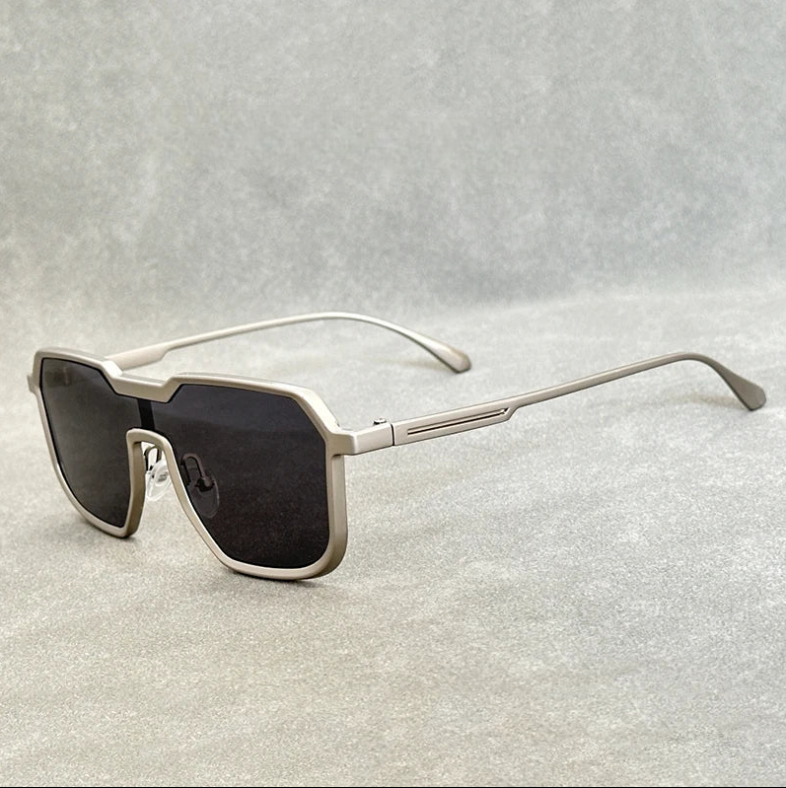 Men's Aviator Sunglasses – UV400 Protection - Silver - Gray Lens