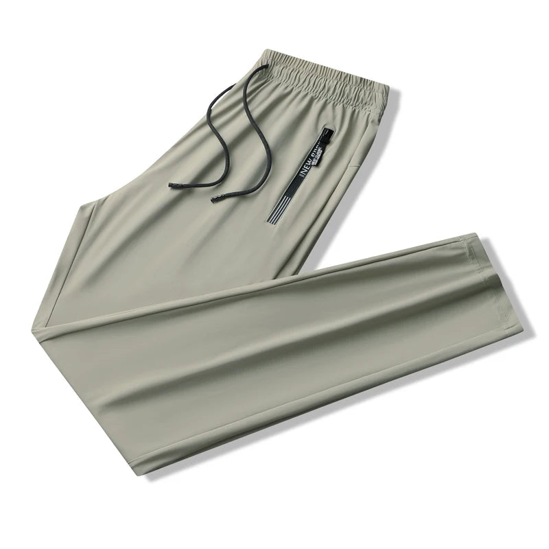 Kenton Stretch Sweatpants with Zip Pockets - Olive