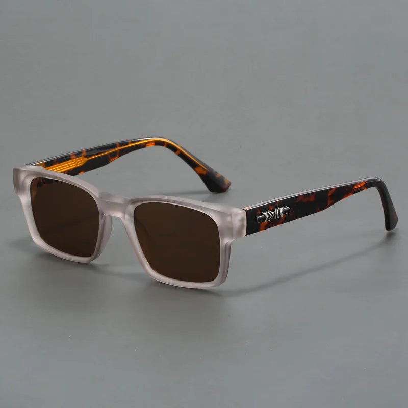 Men's Rectangular UV400 Sunglasses - Clear