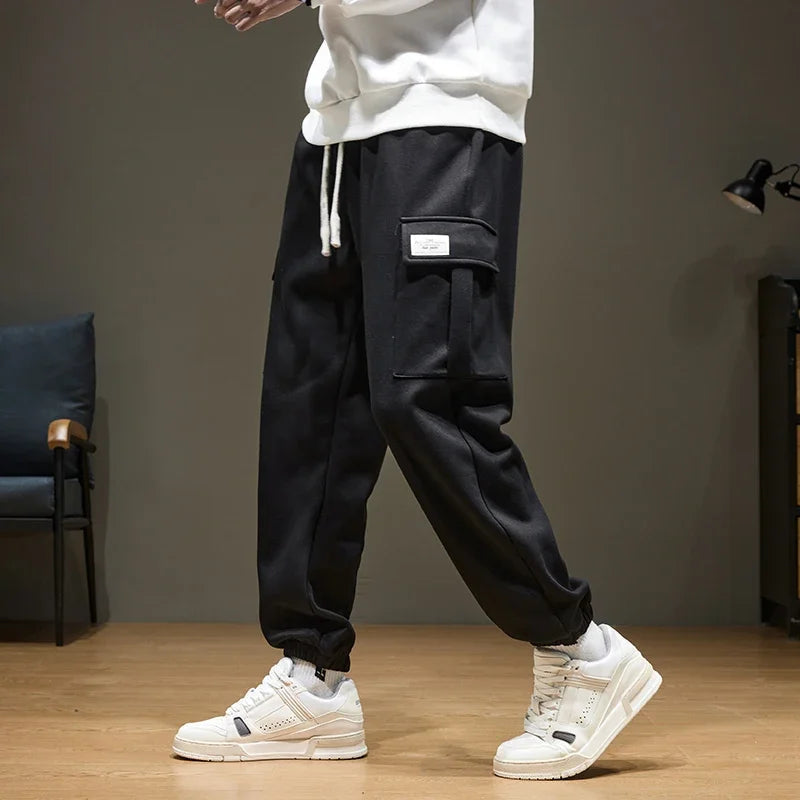 Hadley Cargo Joggers – Men's Relaxed Fit Pants with Pockets - Black