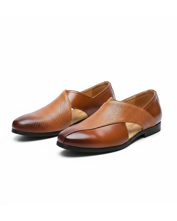 Montari Genuine Leather Loafers - Brown