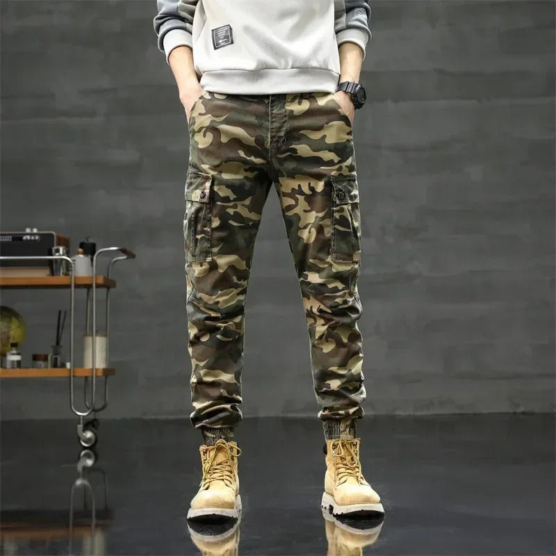 Harrison Cotton Camo Pants - Khaki